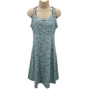 MPG Mondetta Womens Performance Gear Blue Chevron Print Racerback Athletic Dress